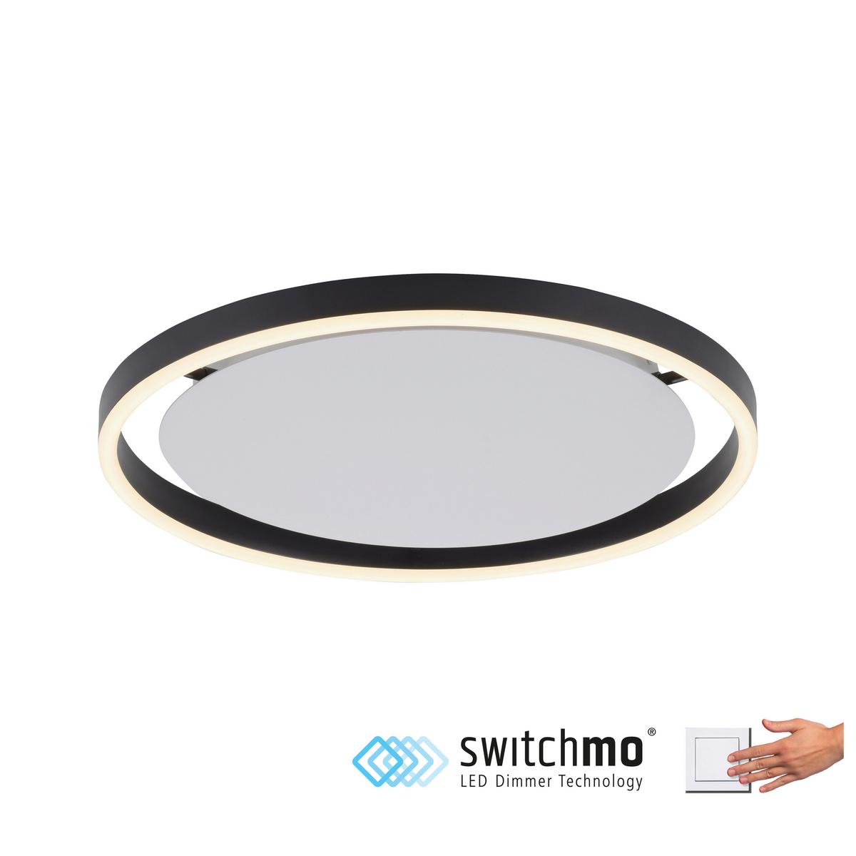 LAMPA SUFITOWA LED 15391-13 RITUS - antracytowy, Trend, tworzywo sztuczne/metal (39,3/5,3cm)