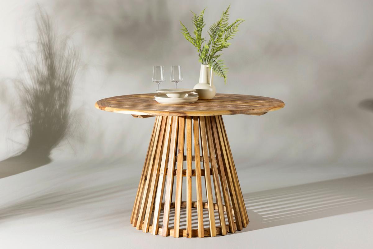 Gartentisch Lumpur ca. 120x120x75 cm Akazie - Akaziefarben, KONVENTIONELL, Holz (120/120/75cm) - Gardenson
