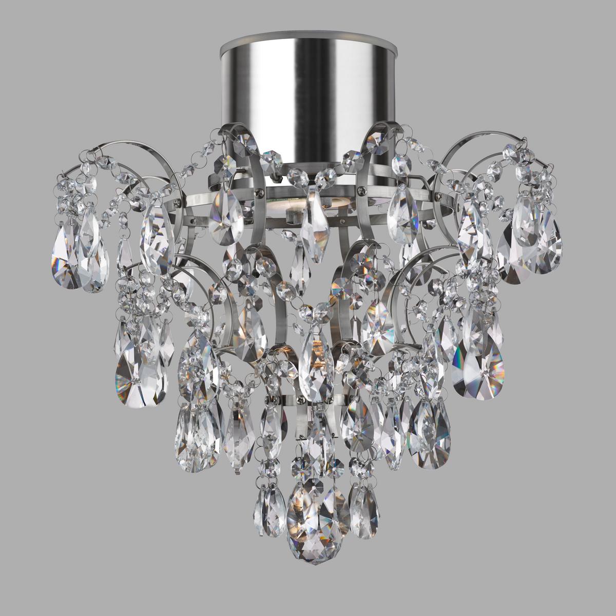 Csillár 7901-1cc - krómszínű, Konventionell, üveg/fém (36/38/36cm)