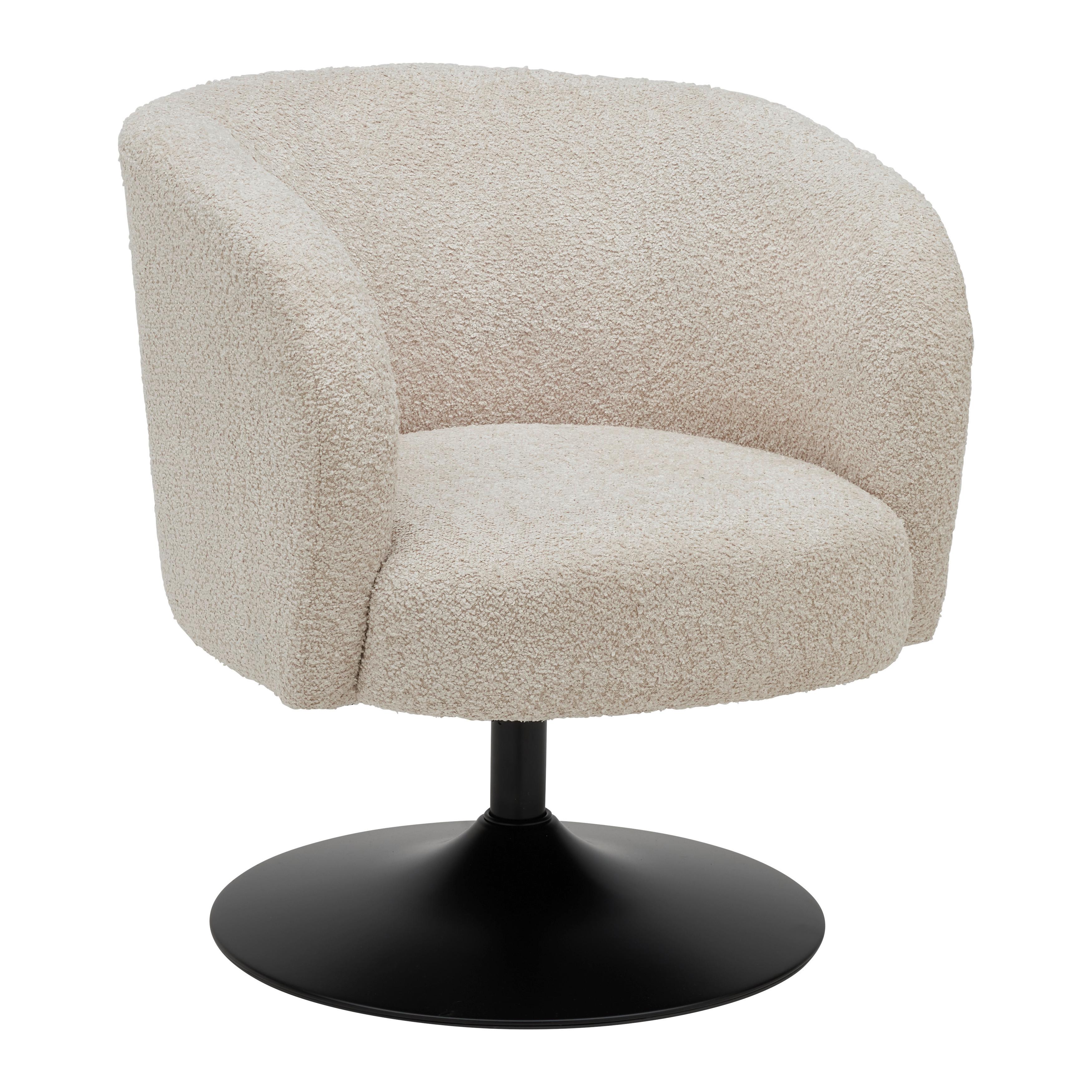Drehstuhl Giro Beige - Beige/Silberfarben, MODERN, Textil/Metall (67/68/73cm) - Premium Living