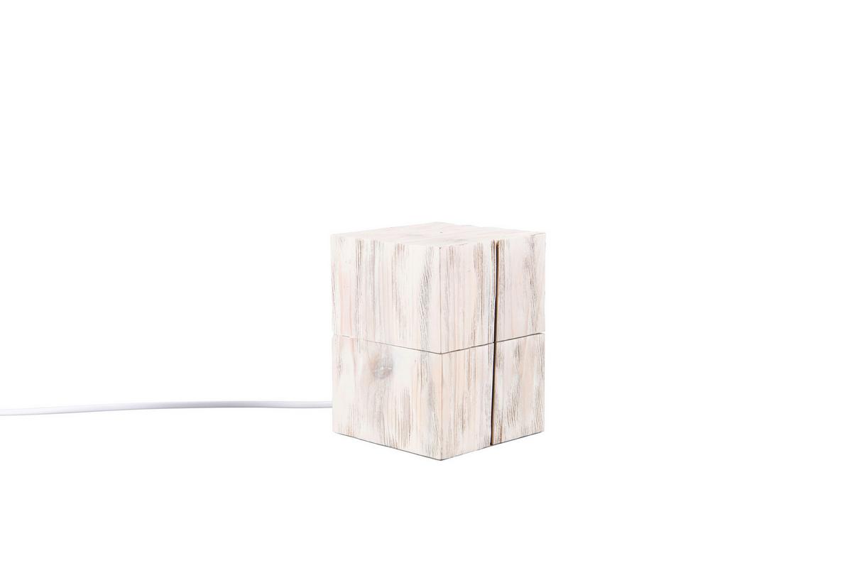 Tischleuchte Treasure in Weiß max. 2 Watt - Weiß, Trend, Holz (12/12/16cm) - Trio Leuchten