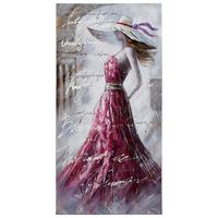 UNIKAT 13SCR0082 - fioletowy/biały, Lifestyle, drewno/tkanina (50/100cm) - Monee