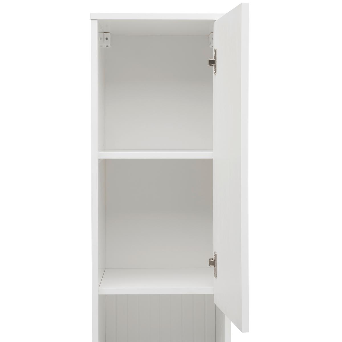 Hochschrank Aida Weiß - Schwarz/Weiß, MODERN, Glas/Holzwerkstoff (35/190/33cm) - Mömax