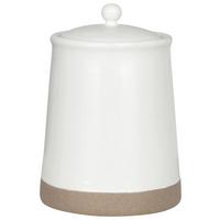 Vorratsdose Emilia ca. 900ml - Weiss, Keramik/Kunststoff (12/17cm) - Zandiara