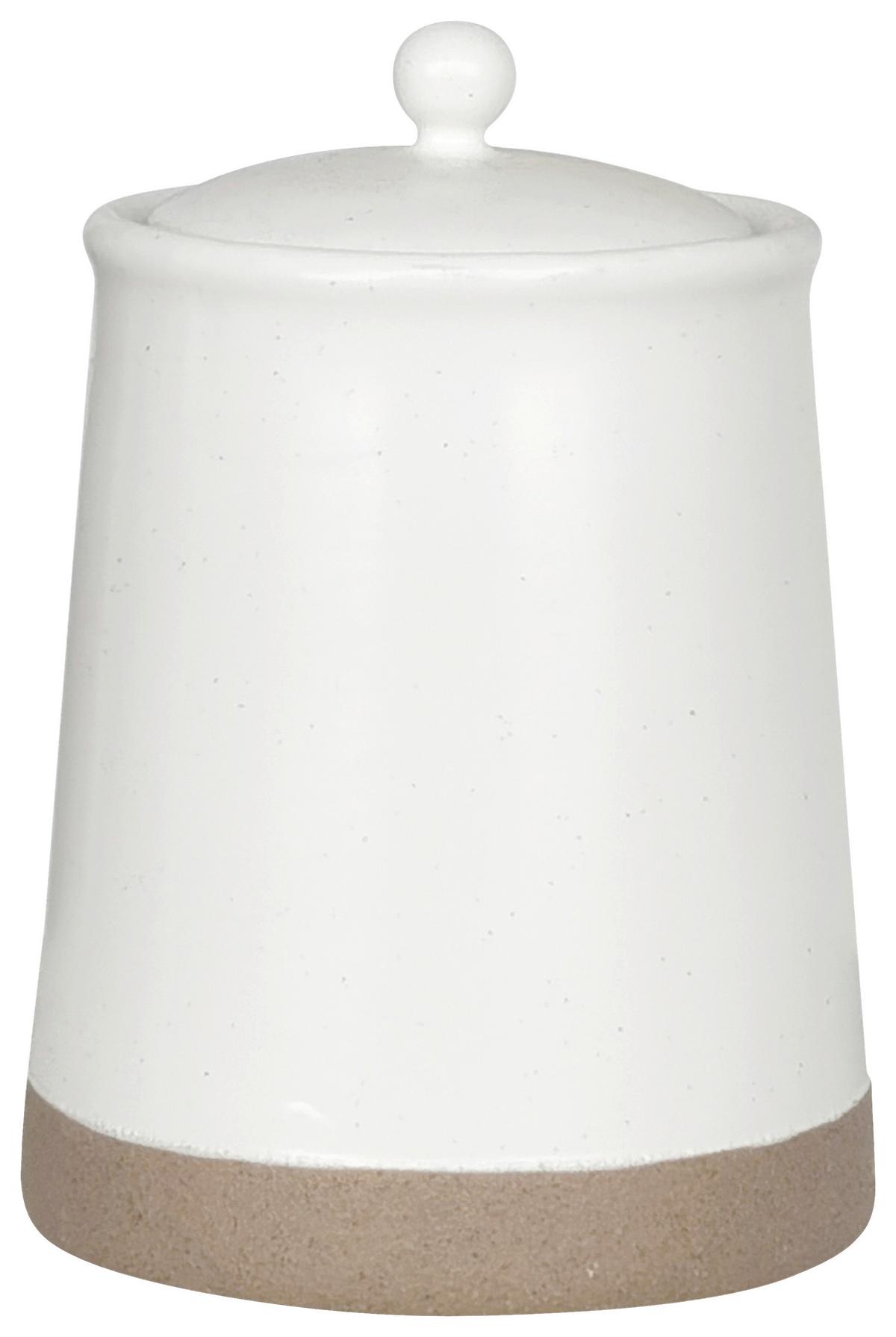 Vorratsdose Emilia ca. 900ml - Weiss, Keramik/Kunststoff (12/17cm) - Zandiara