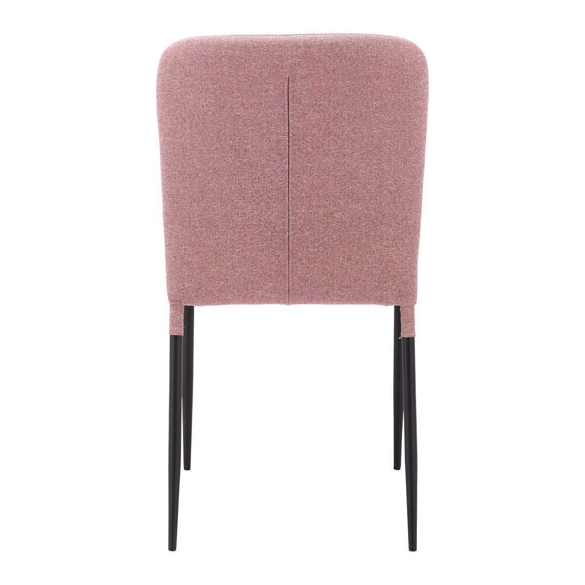 Stuhl Nio Rosa Webstoff Gepolstert - Schwarz/Rosa, MODERN, Holz/Textil (43/86/53cm) - Bessagi Home