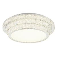 Led Stropna Svjetiljka Boja Kroma, Prozirno - prozirno/boje kroma, Konvencionalno, staklo/metal (60cm) - Globo