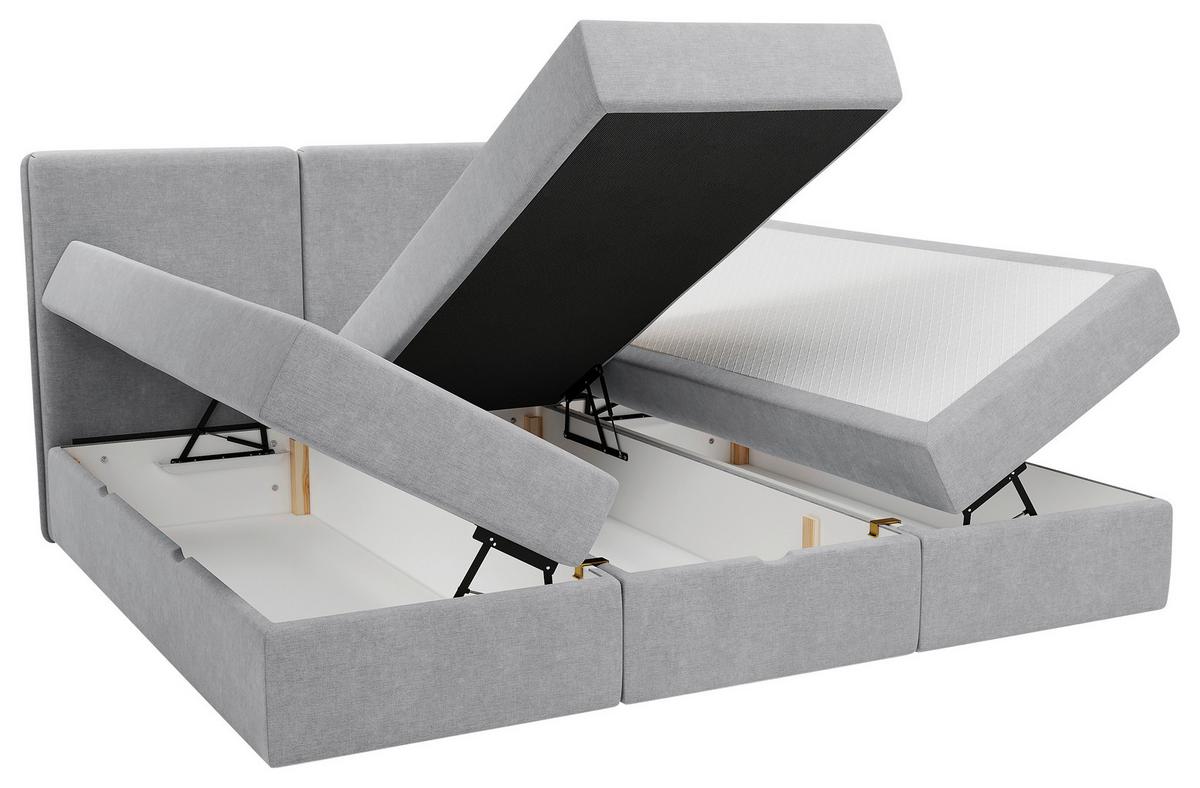 Familienbett Domino Combo Dunkelgrau ca.240x200cm - Dunkelgrau/Schwarz, MODERN, Holz/Holzwerkstoff (240/200cm) - MID.YOU