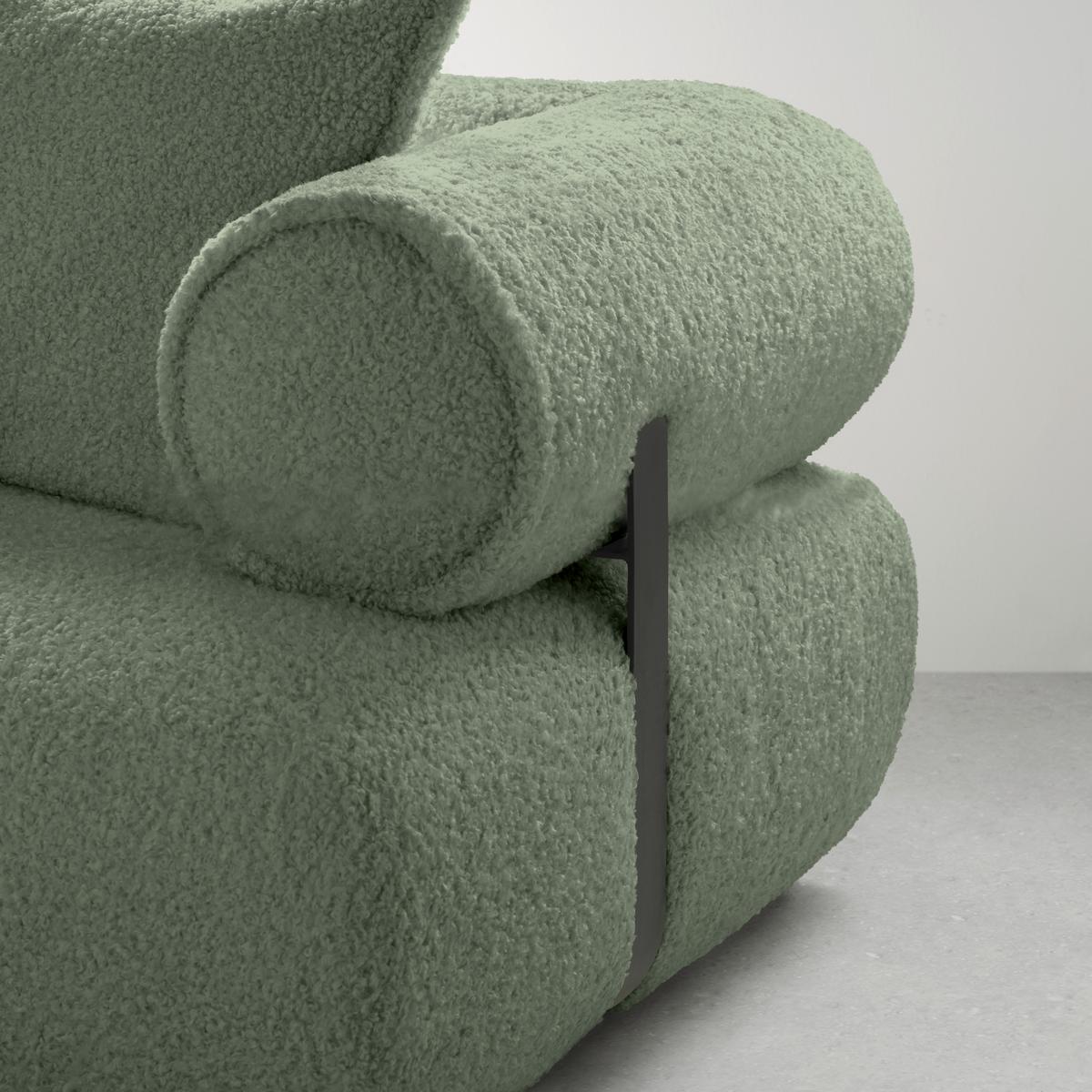 Wohnlandschaft Casimir Mintgrün - Schwarz/Mintgrün, LIFESTYLE, Kunststoff/Textil (180/78/310cm) - Premium Living