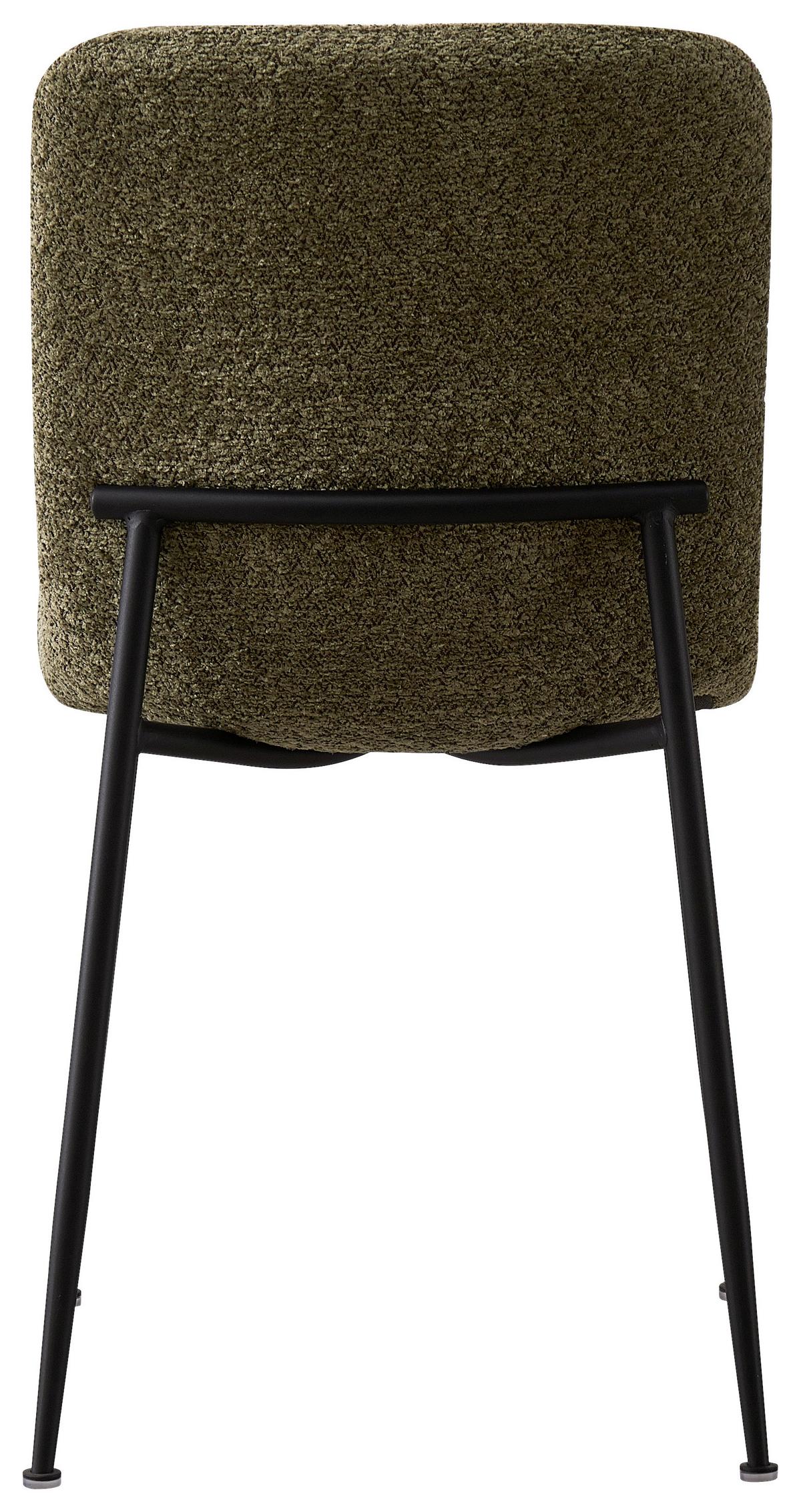 Stuhl Mila Grün - Schwarz/Grün, MODERN, Holz/Textil (43/82/57cm) - Mömax