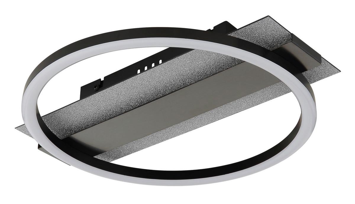 Led Stropna Svjetiljka Norberto - bijela/srebrne boje, Design, metal/plastika (34,2/6,8/30cm) - Globo