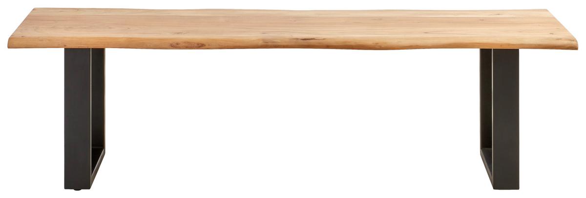 ŁAWKA RUNNER 2 - kolor akacjowy/czarny, Basics, metal/drewno (120/45/45cm) - MID.YOU