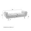 BÄDDSOFFA CORA - grå/naturfärgad, Modern, trä/textil (214/92/81cm) - Bessagi Home