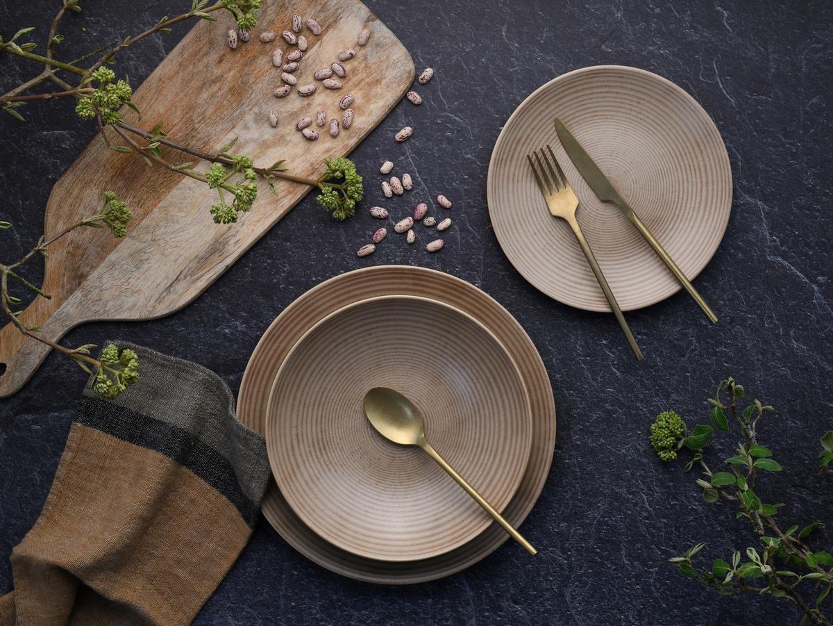 Kombinirani Servis Catania Sand, 16-Delni - peščene barve, Design, keramika - Creatable