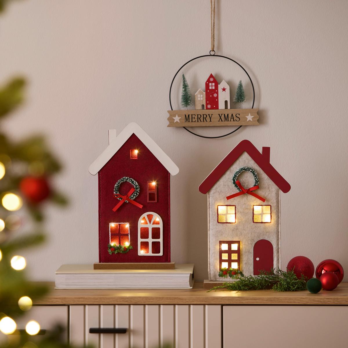 Dekohänger Bobby Multicolor - Hellbraun/Rot, KONVENTIONELL, Holz/Metall (19/1/20cm) - Mömax