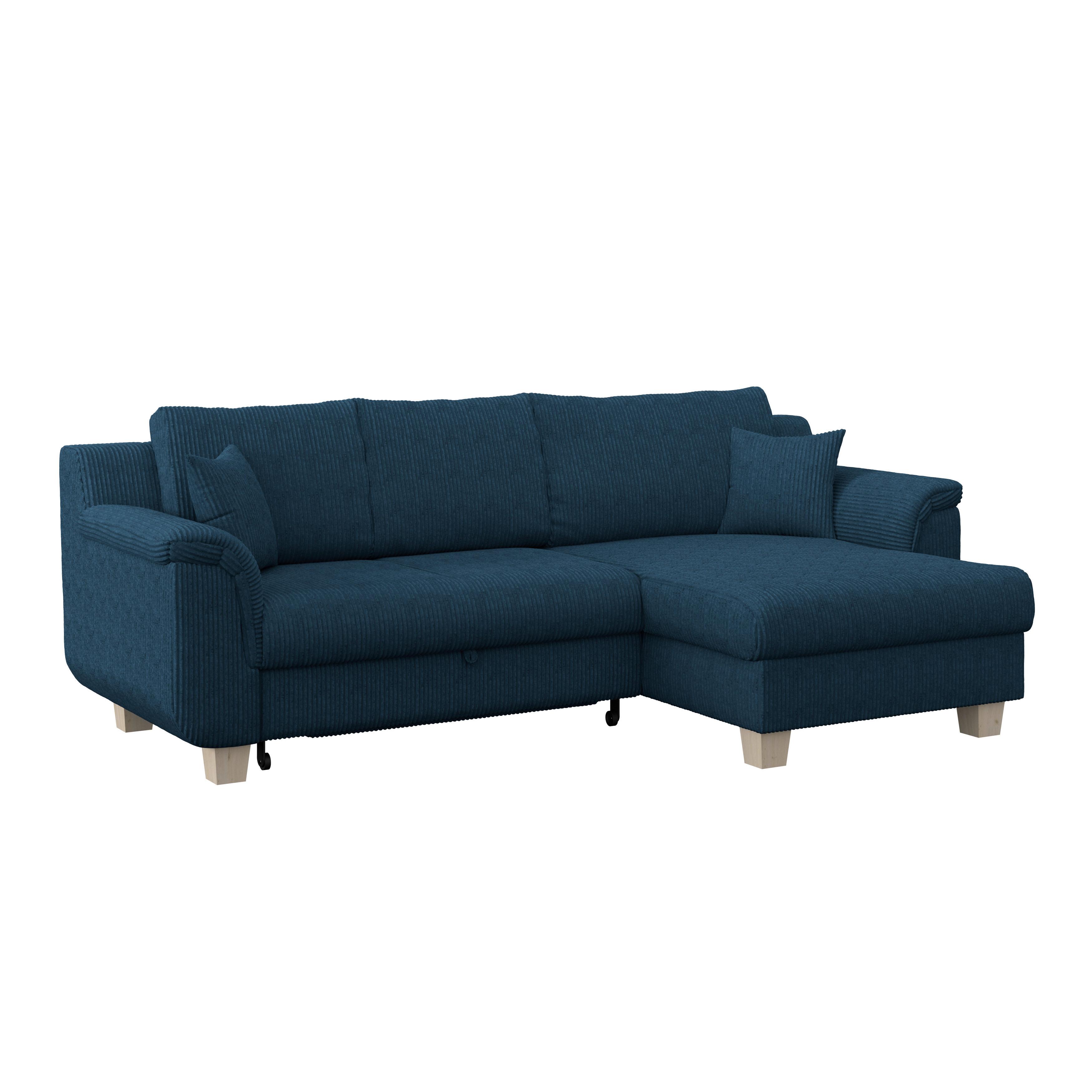 Colţar ALEX - albastru închis, Modern, textil (246/88cm)