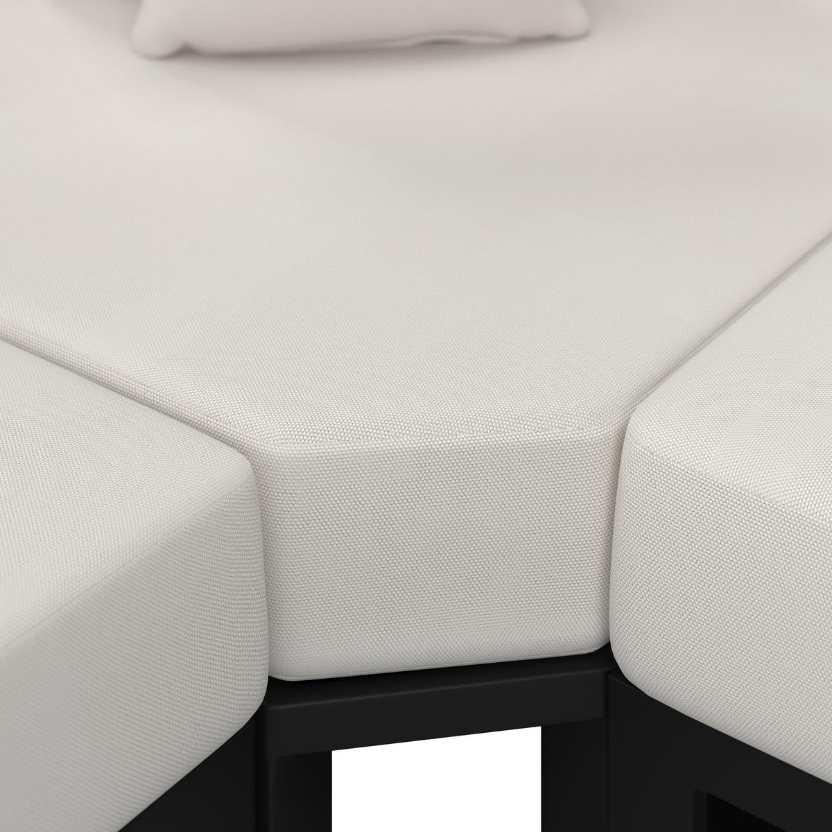 Garnitură grădină Silvano - alb/negru, Modern, plastic/metal (323/79cm) - Bessagi Garden