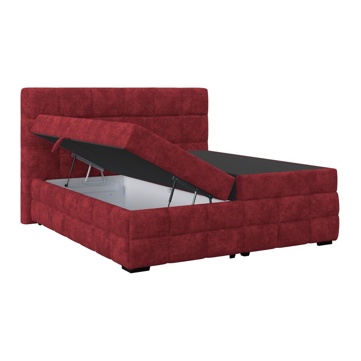 PAT BOX VEGA - verde/roșu burgund, Trend, lemn/textil (160/200cm) - Modern Living