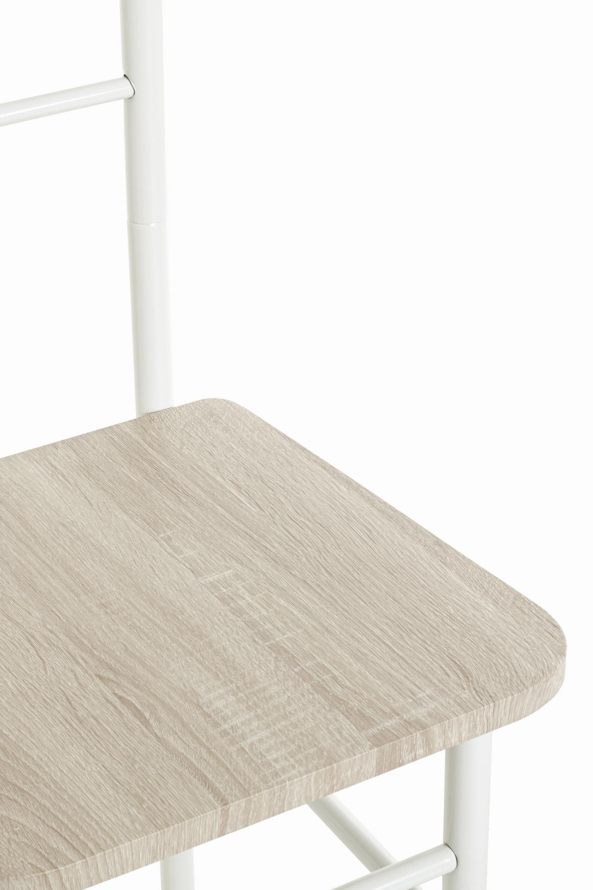 CICHY SŁUGA STEP - kolor dębowy/biały, Basics, materiał drewnopochodny/metal (46/119/50cm) - Carryhome