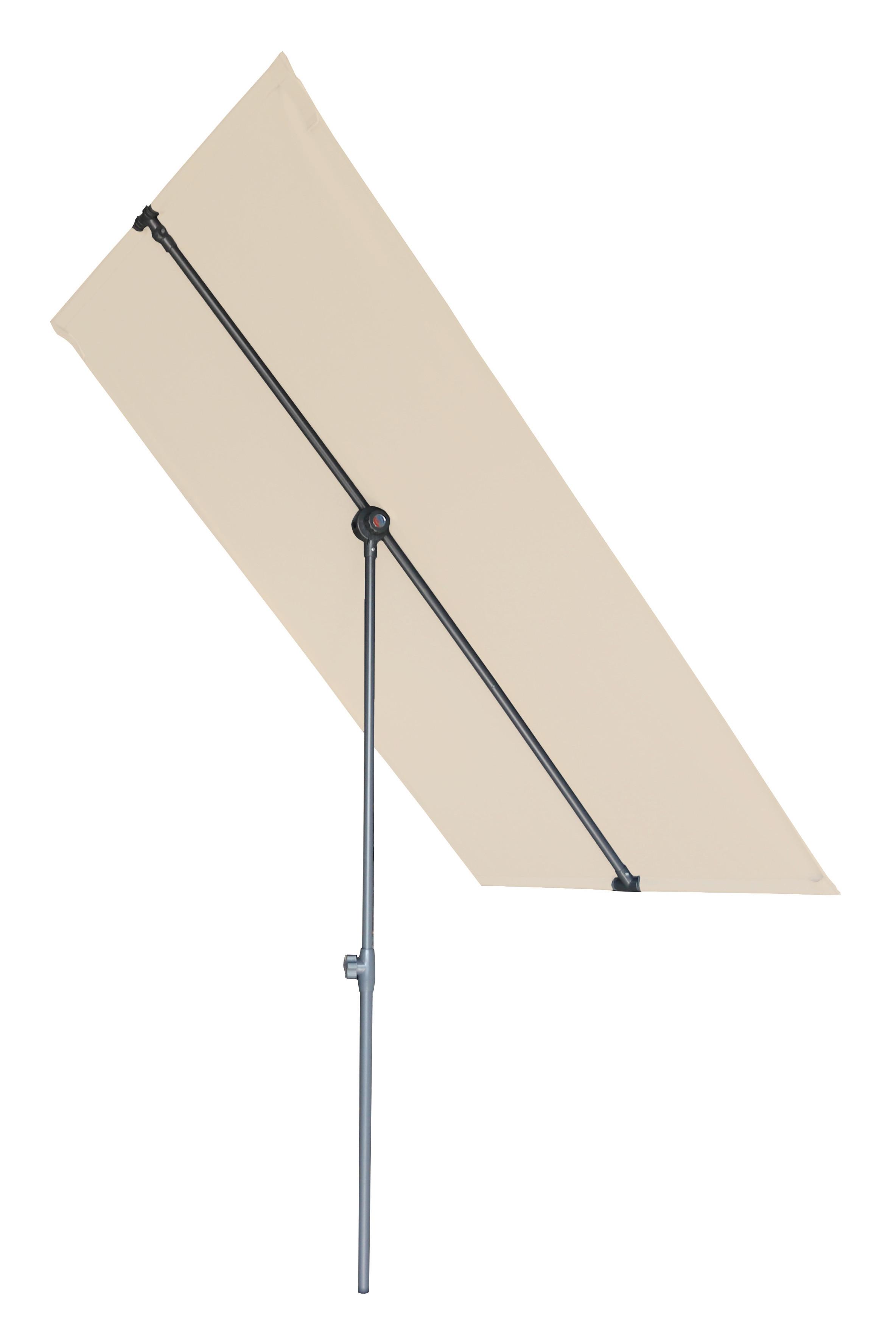 SONNENSCHIRM BALKONSCHIRM 1,3 X 1,8M - Beige/Grau, MODERN, Kunststoff/Metall (130/200/182cm) - Gardenson