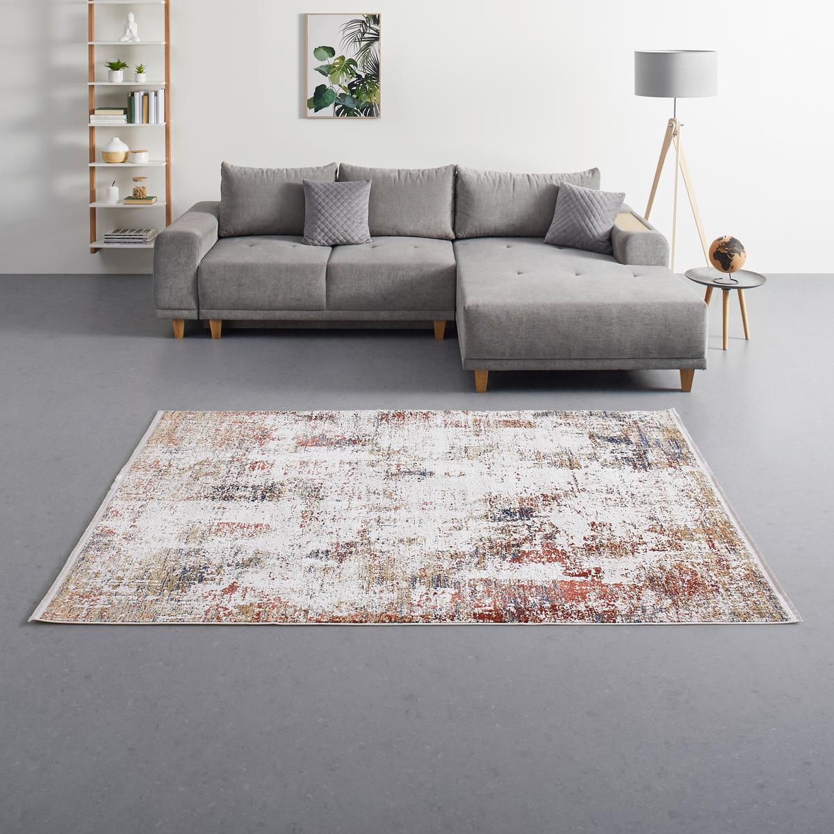 Webteppich Florenz 1 Grau ca. 120x170cm - Grau, MODERN, Textil (120/170cm) - Premium Living