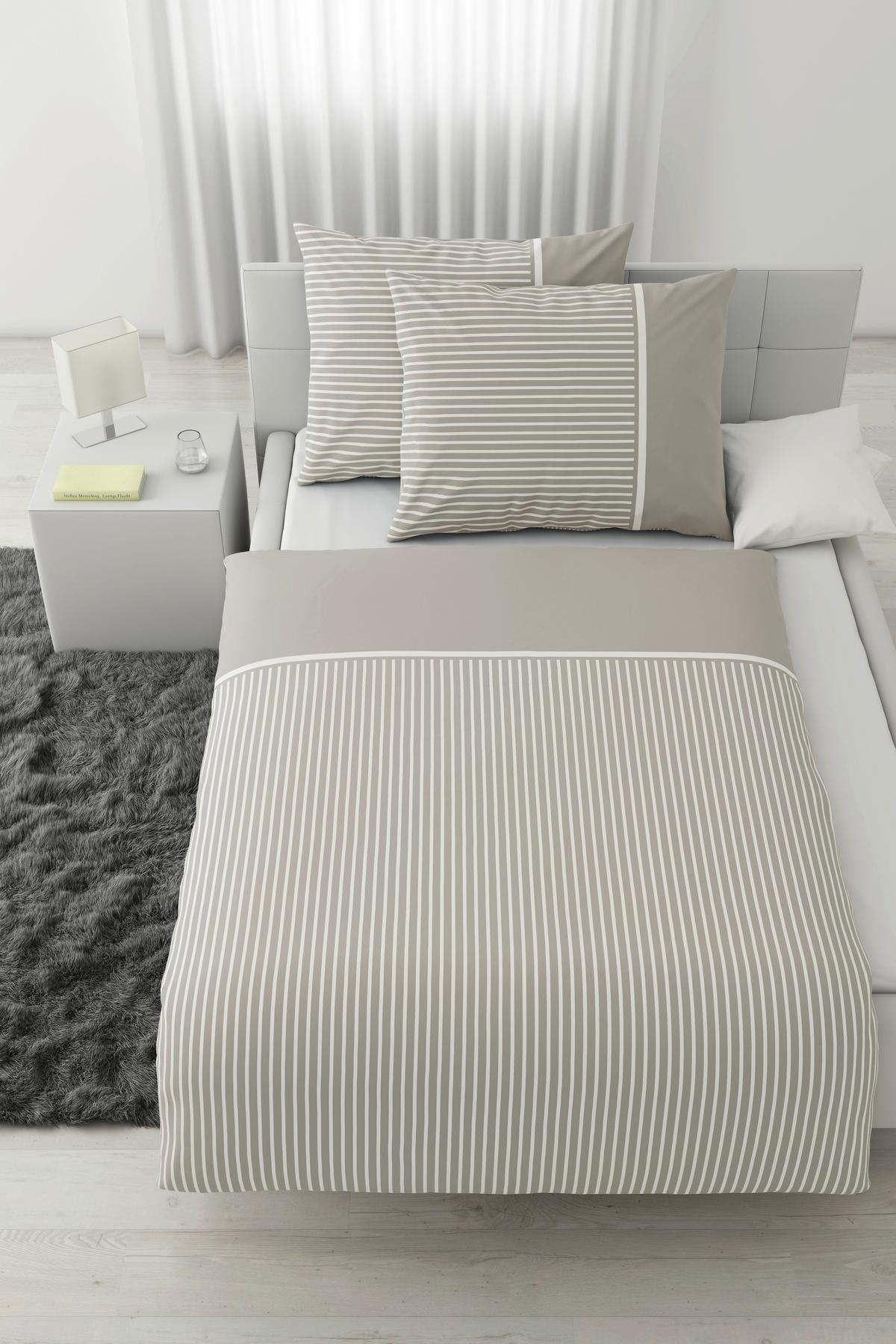 Lenjerie de pat Johannes cca. 200x220/2x50x70 cm - maro deschis, Konventionell, textil (200/220cm) - Mömax