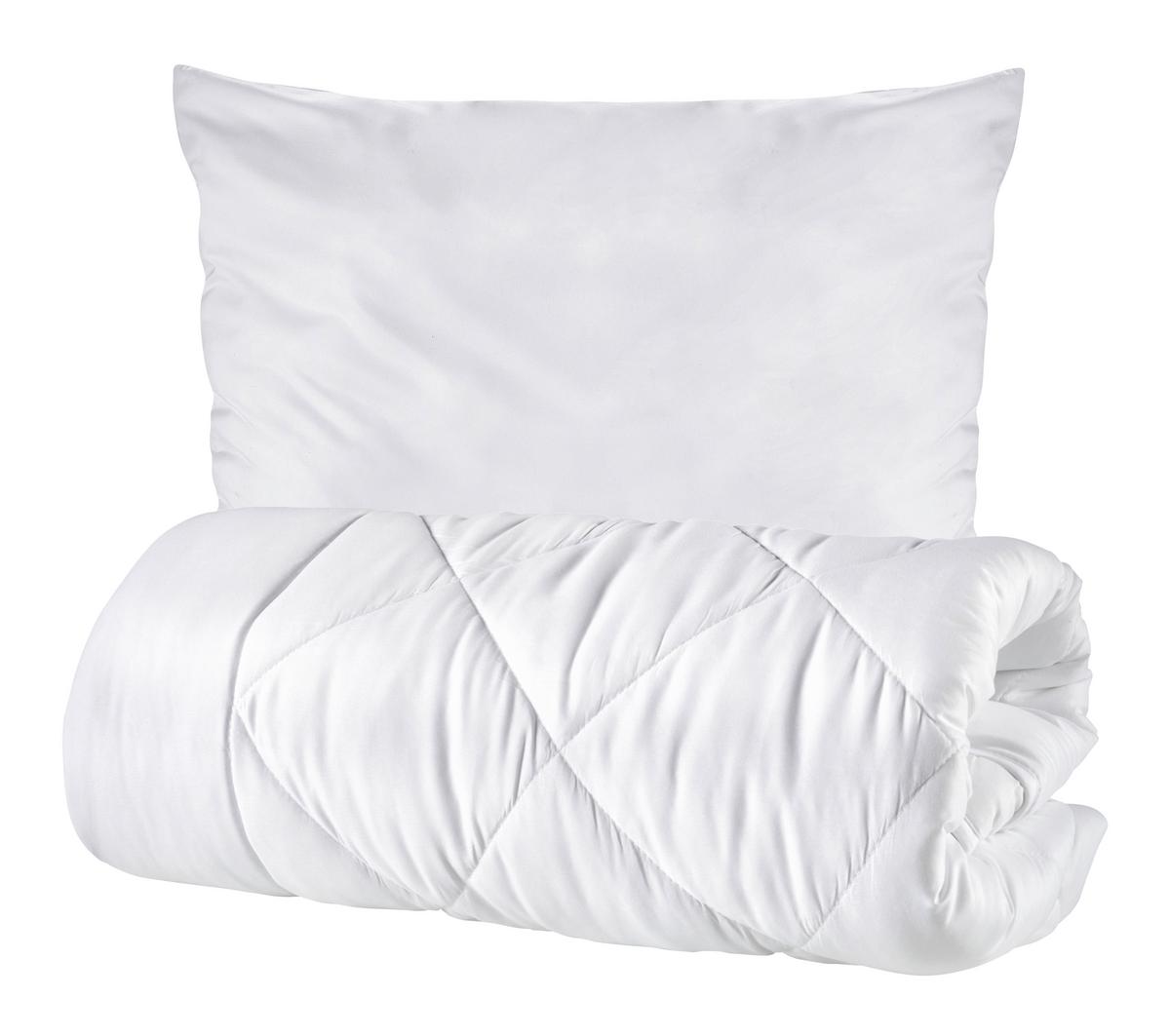 Bettenset Sabine Weiß ca. 140x200cm - Weiß, KONVENTIONELL, Textil (140/200cm) - Based