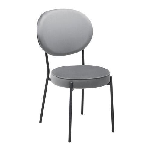 KRZESŁO FLORENTIN - czarny/szary, Modern, metal/drewno (45/92/57cm) - Bessagi Home