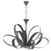Kronleuchter Serena Grau max. 6 Watt - Grau, Design, Metall (75/115cm)