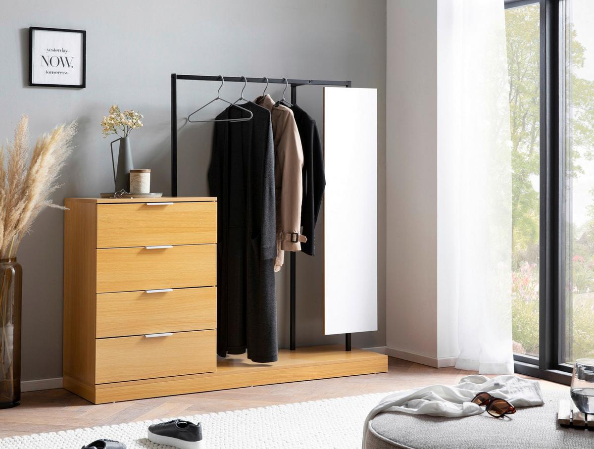 GARDEROBE WL6.902 - Eichefarben, Design, Holzwerkstoff (145/138/40,5cm) - Livetastic