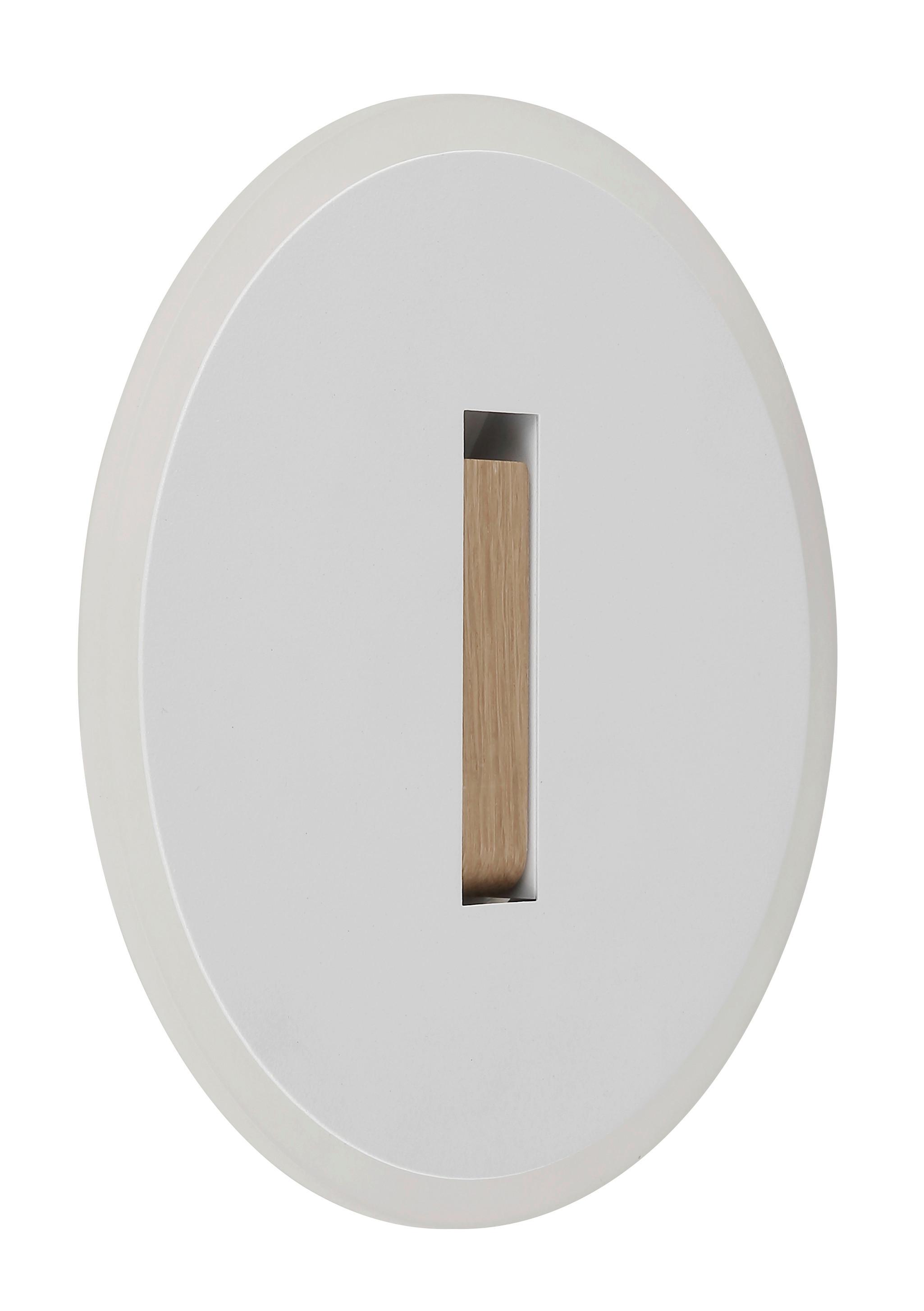 LED-WANDLEUCHTE 78410W AVERY - Weiss/Dunkelbraun, Design, Holzwerkstoff/Kunststoff (20,5/5cm) - Globo