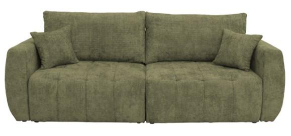 Trosjed Na Razvlačenje Bali - siva/maslinasto zelena, Moderno, drvo/tekstil (245/74-90/104cm) - Luca Bessoni