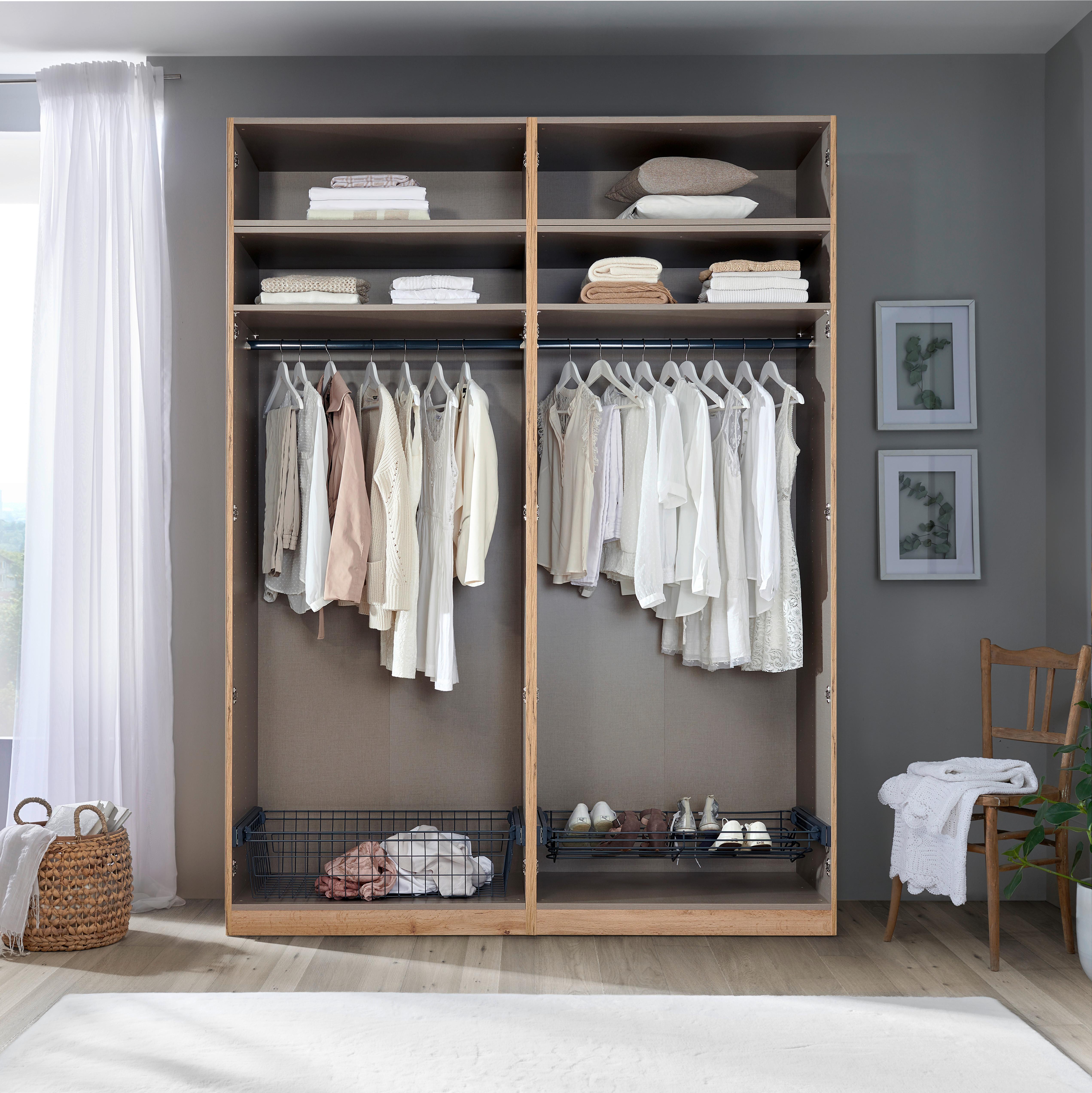 Otvoreni Ormar Unit - bijela, Moderno, drvni materijal (182,2/242,2/56,5cm) - Based
