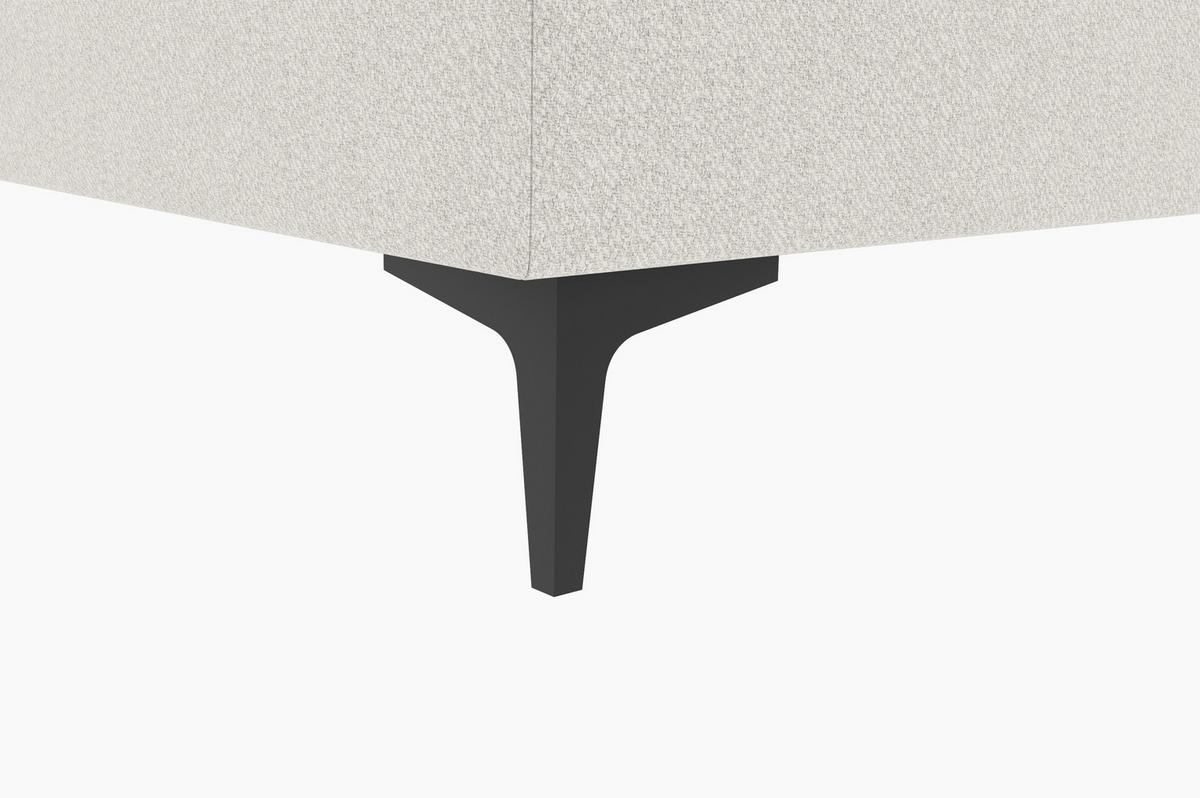 Boxspringbett Bari Creme ca. 160x200cm - Creme/Schwarz, KONVENTIONELL, Textil/Metall (160/200cm) - Mömax
