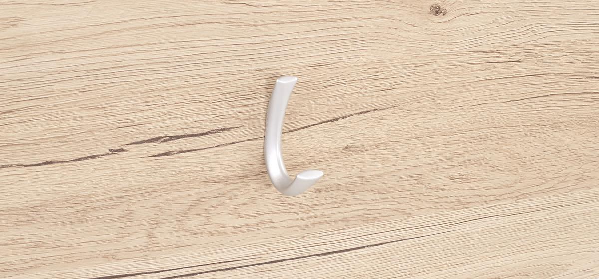 Panou cuier Moya - alb/culoare lemn stejar, Modern, plastic/material pe bază de lemn (70/99/2cm) - Modern Living
