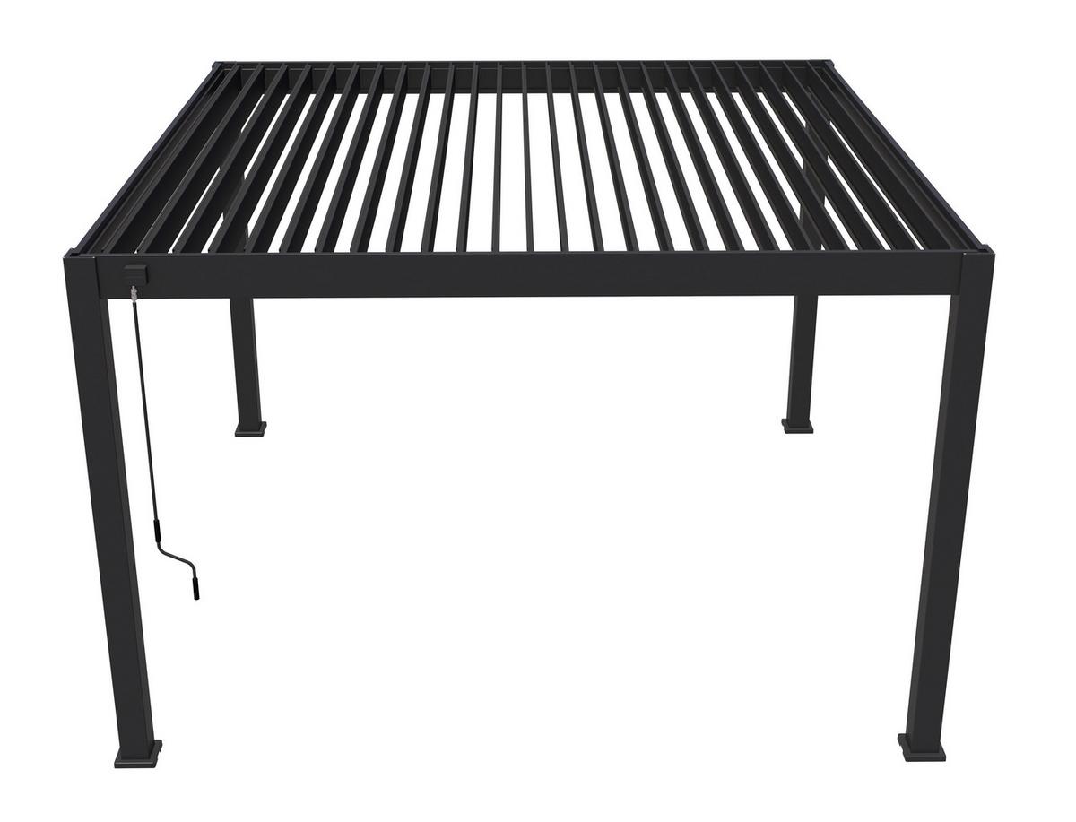 PERGOLA DELUXE PLUS 4X4M ANTHRAZIT - Anthrazit, Basics, Metall (400/255/400cm) - Gardenson