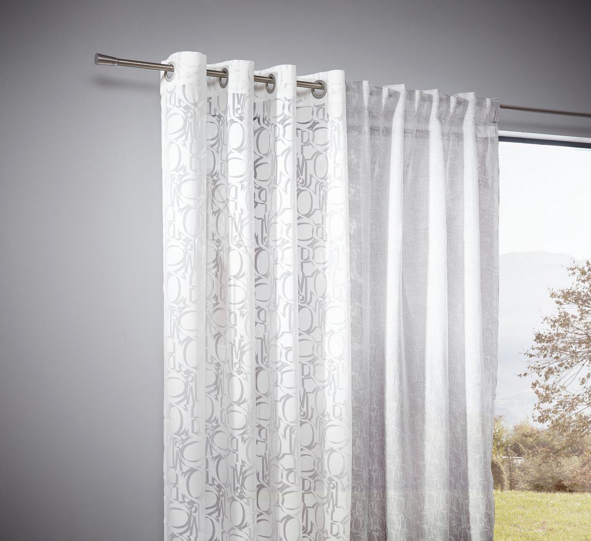 ZASŁONA NA PRZELOTKACH J-FINE ORNAMENT JOOP! - biały, Basics, tkanina (140/250cm) - Joop!