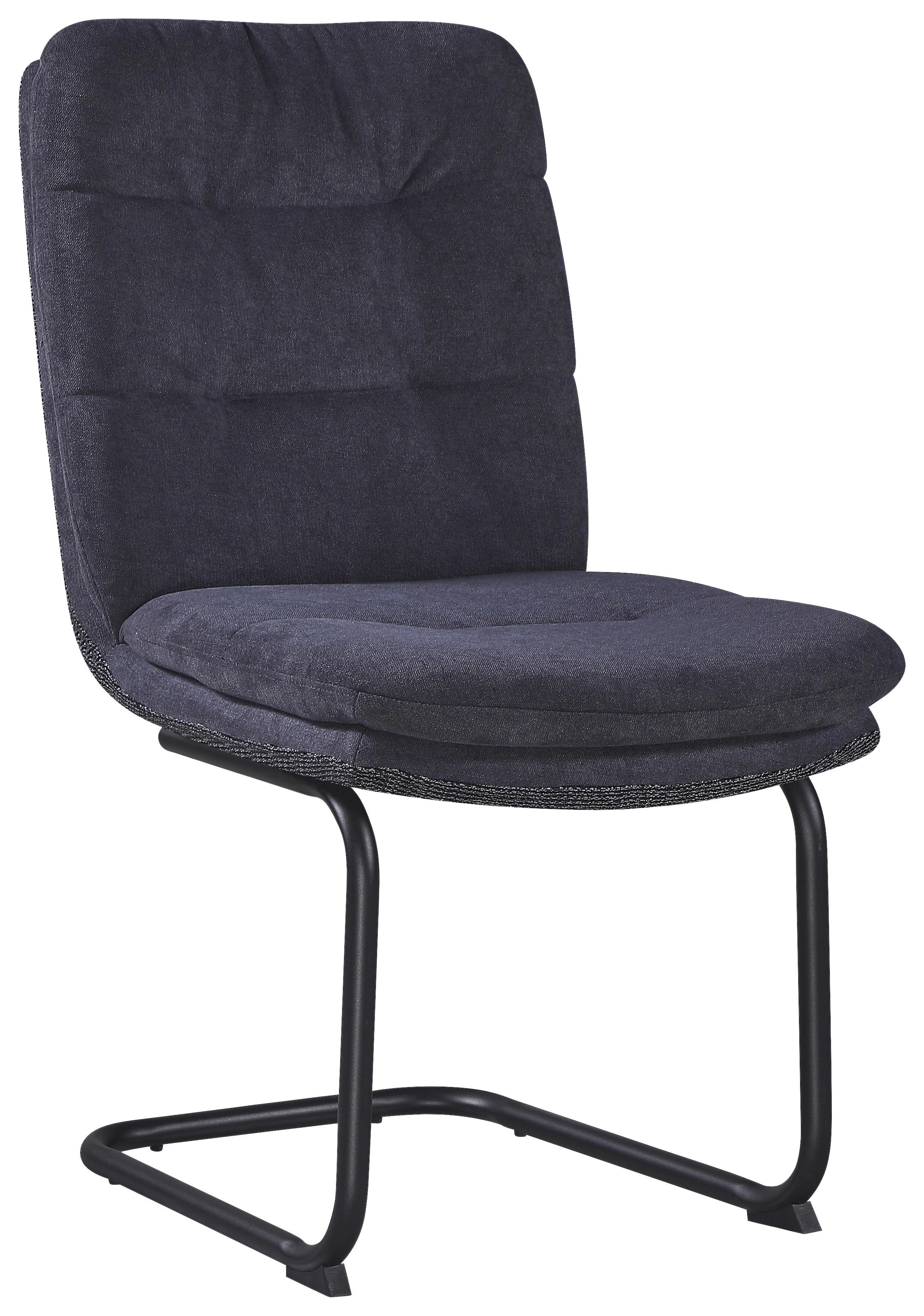 Stuhl Nova Grau - Schwarz/Grau, MODERN, Textil/Metall (48/89/66cm) - Premium Living