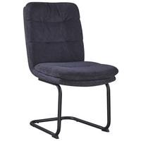 Stuhl Nova Grau - Schwarz/Grau, MODERN, Textil/Metall (48/89/66cm) - Premium Living