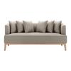 Bigsofa Mina Beige Velours - Beige/Naturfarben, MODERN, Holz/Textil (190/78/81cm) - Bessagi Home