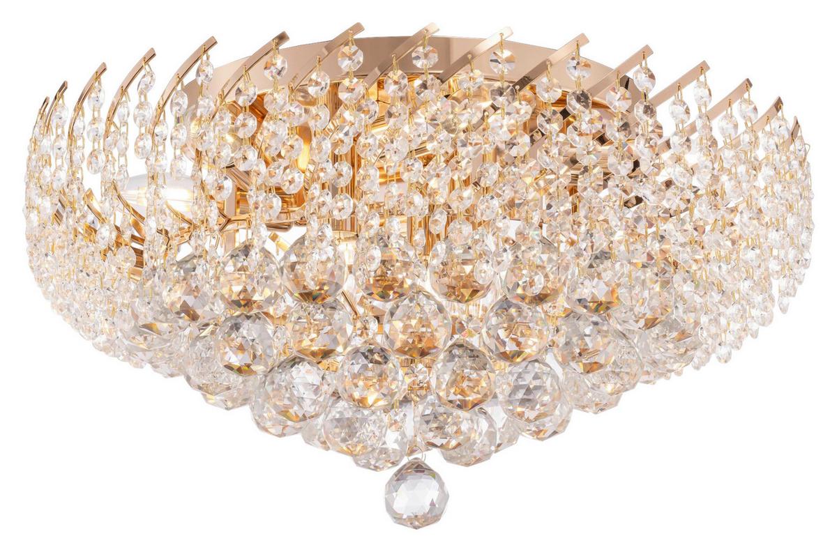 Kronleuchter Karolina Goldfarben max. 40 Watt - Goldfarben, Trend, Glas/Metall (51/24,5/51cm) - MAYTONI