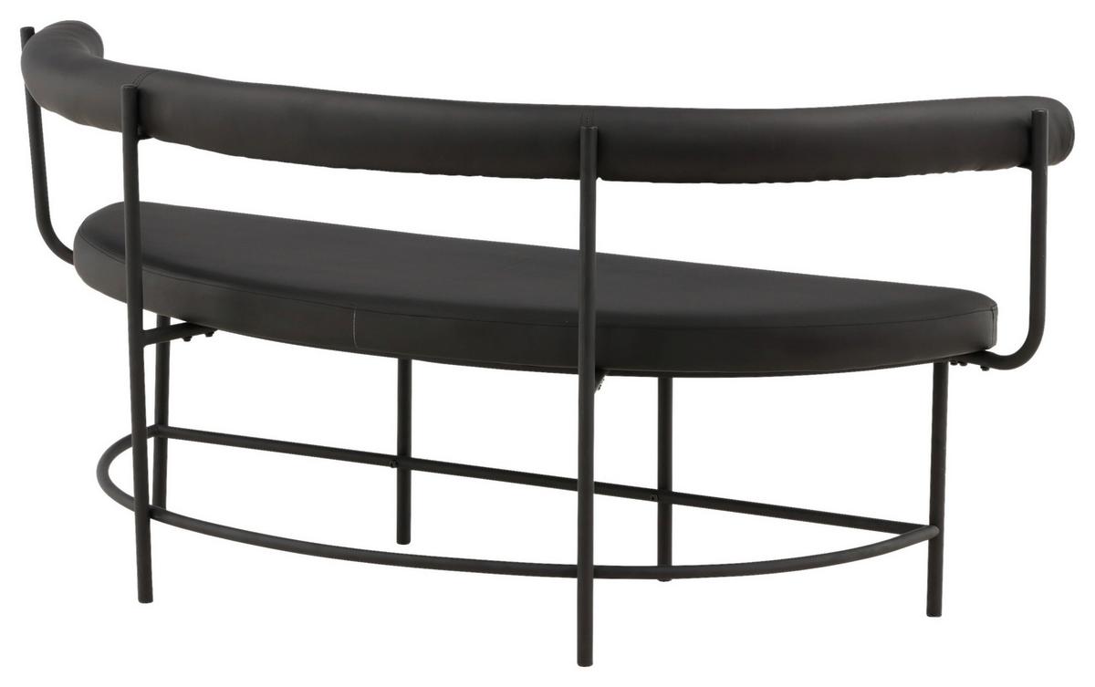 SITZBANK STALLHAGEN - Schwarz, Design, Textil/Metall (165/75/51cm) - Livetastic