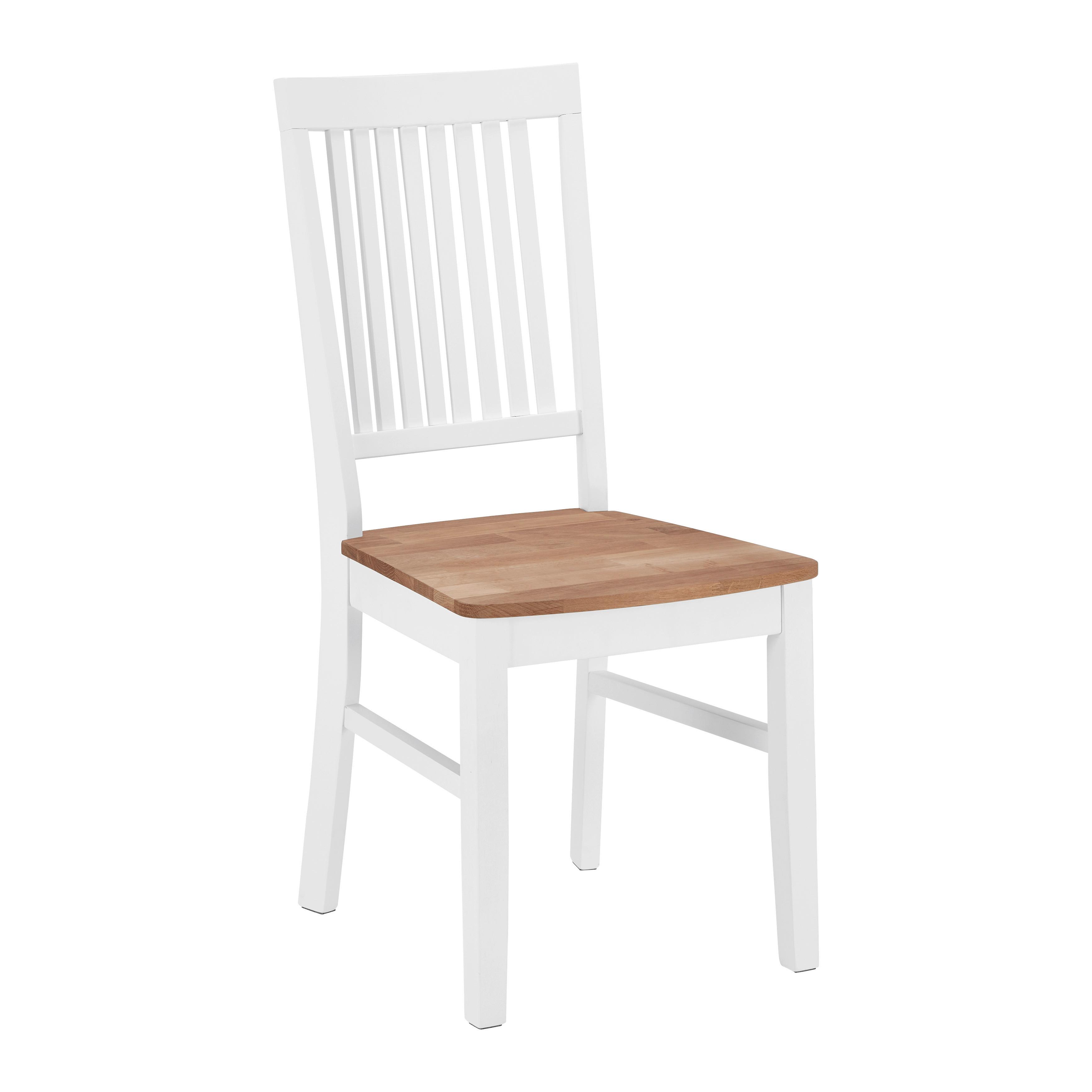 STOLSET ANTALIA - vit/naturfärgad, Modern, trä (44/98/59cm) - Bessagi Home