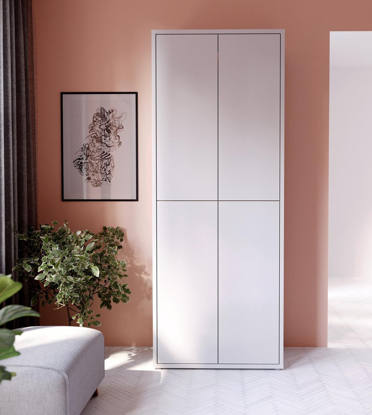 Ormar Za Cipele Alice Springs - siva/svijetlo siva, Basics, drvni materijal/plastika (75/192/35cm) - Modern Living