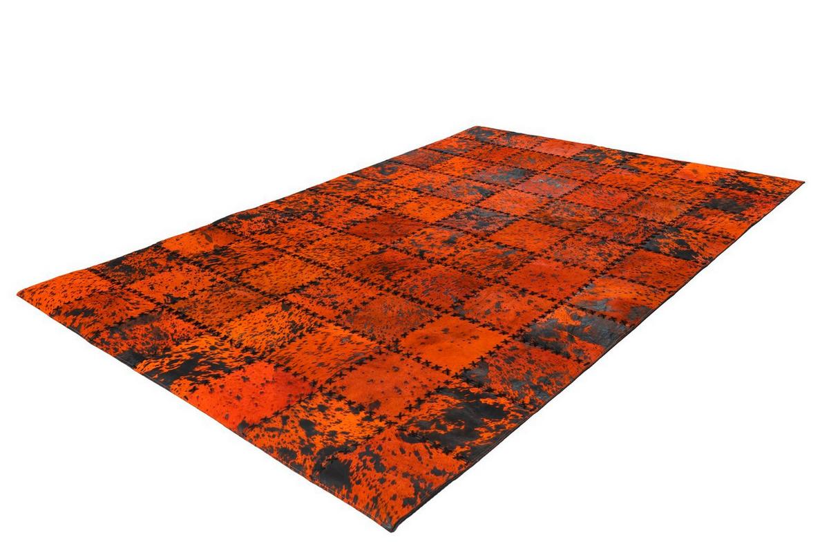 FLACHWEBETEPPICH VOILA 100 ORANGE 200CM X 290CM - Orange, Basics, Leder (200/290cm) - Kayoom