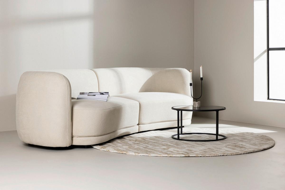 2-Sitzer-Sofa Cielo Weiß - Weiß, MODERN, Textil/Metall (268/80/91cm) - Livetastic