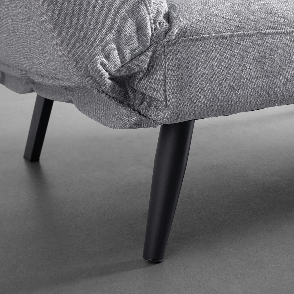 SOFA Z FUNKCJĄ SPANIA AURELIA - jasnoszary/czarny, Modern, metal/drewno (191/73/78cm) - Bessagi Home