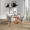 STOL MED ARMSTÖD ADRIEN - greige/naturfärgad, Modern, metall/trä (60/88/65cm) - Bessagi Home