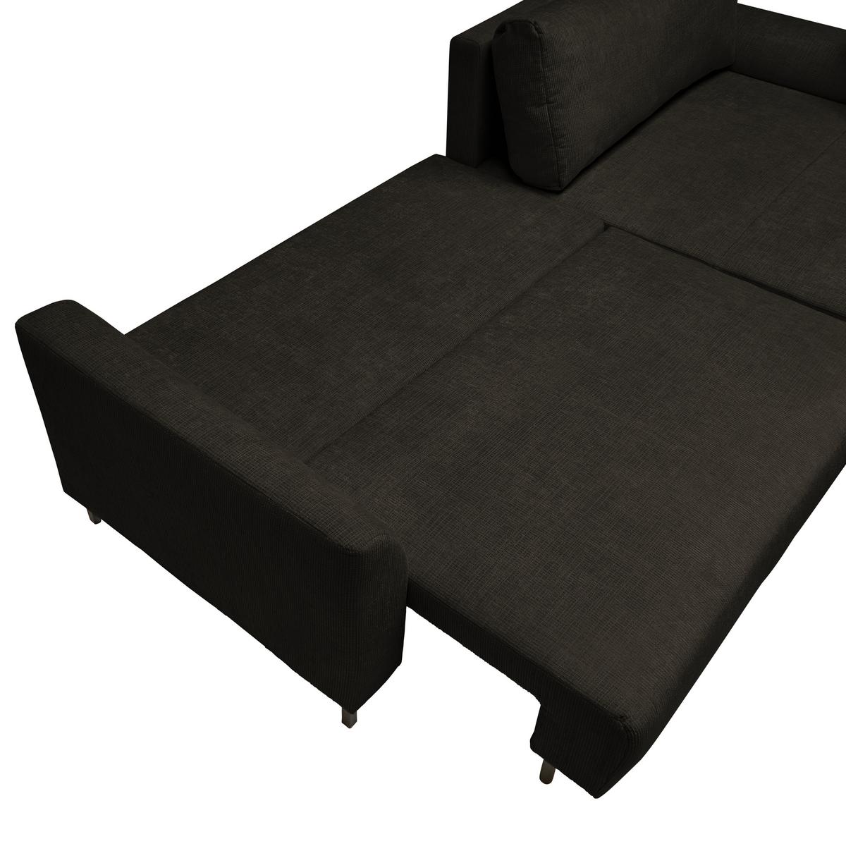Ecksofa Integra Anthrazit - Anthrazit/Schwarz, Textil/Metall (294/81-93/170cm) - Mömax
