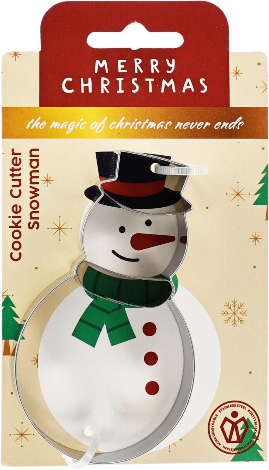 Sütikiszúró Snowman - fém (10,5/6,5/2cm)